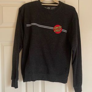 Santa Cruz Women’s Small Heather Gray Crew Sweatshirt